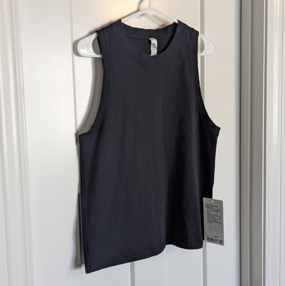 Lululemon NWT Classic Fit Jersey Tank - Black sz 6 - Picture 2 of 6